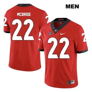 Men's Georgia Bulldogs NCAA #22 Nate McBride Nike Stitched Red Legend Authentic College Football Jersey WJV7754TP